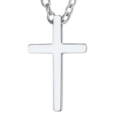 Colar de cruz clássico masculino e feminino