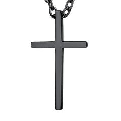 Colar de cruz clássico masculino e feminino