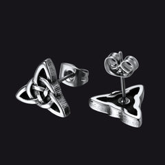 Trinity Celtic Knot Stud Earrings For Men