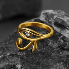 Ancient Egyptian Eye Ra Ring Jewelry Men Women