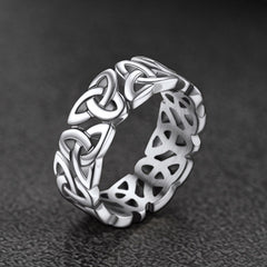 Irish Triquetra Celtic Knot Ring Men Women