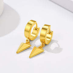 Triangle Spike Dangle Hoop Earrings For Men Women