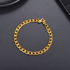 Pulseira de corrente de elos cubanos