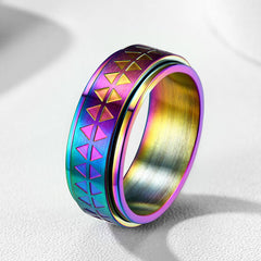 casaivy Unique Triangle Ring Stainless Steel