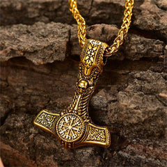 Colar Viking Thors Martelo Mjolnir Pingente Joia Presente Masculino