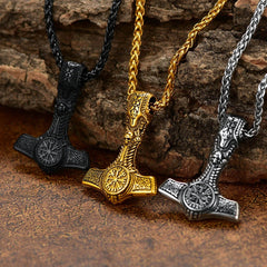 Colar Viking Thors Martelo Mjolnir Pingente Joia Presente Masculino