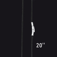 Colar de corda de cera com corrente de couro trançado 2 mm/3 mm