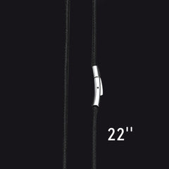 Colar de corda de cera com corrente de couro trançado 2 mm/3 mm