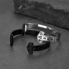 Pulseira de punho Viking Futhark Runas Casaivy