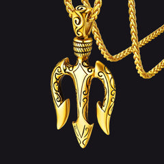 Colar Tridente Poseidon Pingente Amuleto Grécia Antiga