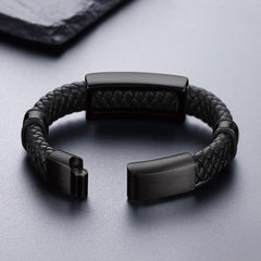 Star David Leather Cuff Grandson Husband Bracelet