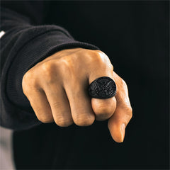 Anel de sinete cristão de São Miguel masculino