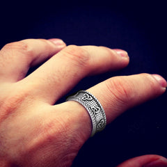 Anel masculino Viking Celtic Knot de aço inoxidável