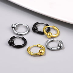 Samll Piercing Huggie Hoop Earrings Set For Men 3 Pairs