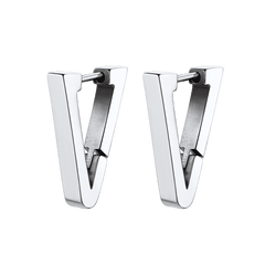 Brincos de argola triangulares clássicos para homens e mulheres