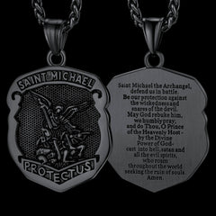 Colar com Medalha Oval Arcanjo São Miguel