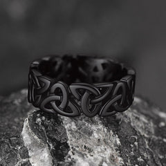 Irish Triquetra Celtic Knot Ring Men Women
