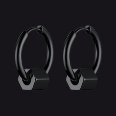Punk Hexagon Piercing Hoop Earrings For Men