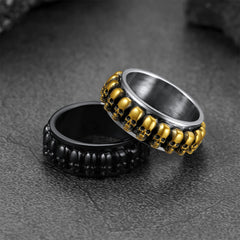 Anel de Caveira Gótica Anel Masculino