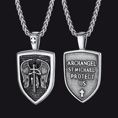 Colar de Proteção Escudo Arcanjo São Miguel Masculino