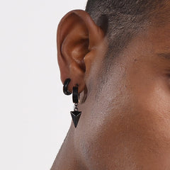 Triangle Spike Dangle Hoop Earrings For Men Women