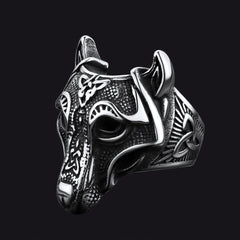 Anel Viking Celtic Wolf de Aço Inoxidável Masculino