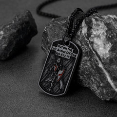 Catholic Knights Templar Dog Tag Necklace Men Women