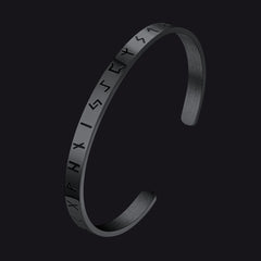 Norse Viking Runes Bangle Cuff Bracelet