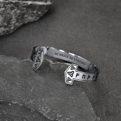 Pulseira de punho Viking Futhark Runas Casaivy