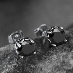 Brincos de rubi celta masculinos em aço inoxidável