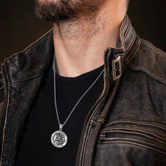 Colar com pingente de Arcanjo São Miguel Masculino