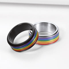 LGBT Pride Rainbow Ring Ring Spinner