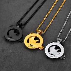 Viking Odins Raven Necklace Men Runes