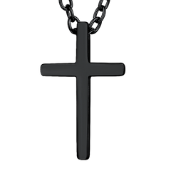 Colar de cruz clássico masculino e feminino