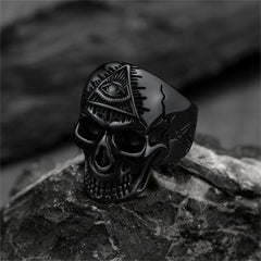 Anel de caveira Eye Providence masculino