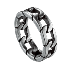 Chunky Cuban Link Chain Ring Men Stainless Steel
