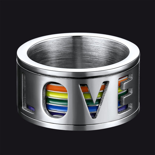 Rainbow Love Pride Ring LGBT