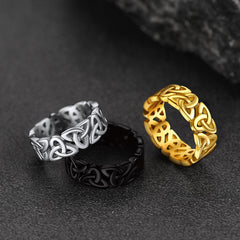 Irish Triquetra Celtic Knot Ring Men Women