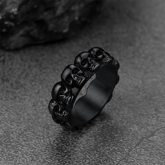 Gothic Punk Skull Ring Men Stainless Steel