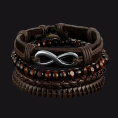 Infinite Woven Cuff Rope Leather Bracelet