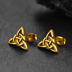 Trinity Celtic Knot Stud Earrings For Men