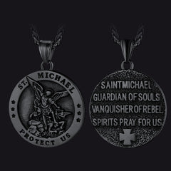 Colar com pingente de Arcanjo São Miguel Masculino
