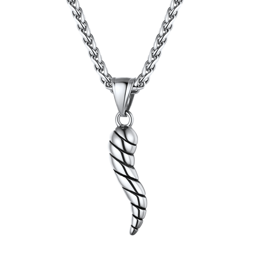 Colar com pingente de chifre italiano Cornicello Amuleto Talismã