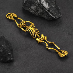 Pulseira de esqueleto de caveira em aço inoxidável casaivy