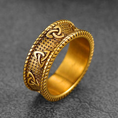 Anel masculino Viking Celtic Knot de aço inoxidável