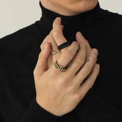 Anel de Caveira Gótica Anel Masculino