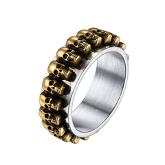 Anel de Caveira Gótica Anel Masculino