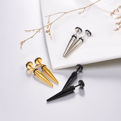 Punk Spike Stud Earrings For Men 3 Pairs