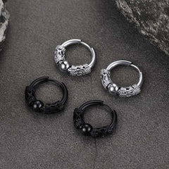 Punk Dragon Totem Huggie Hoop Earrings For Men