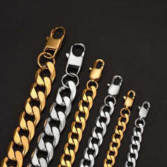 Pulseira de corrente de elos cubanos